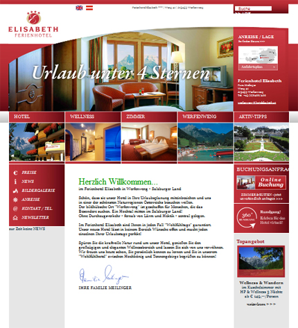 hotel website design
